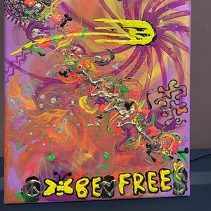 Be free peace canvas